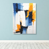 Moderne Abstracte Schildering Canvasprint Canvas Afdruk (Insitu (Houten vloer))