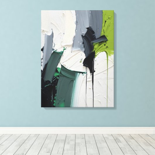 Moderne Abstracte Schildering Canvasprint Canvas Afdruk (Insitu (Houten vloer))