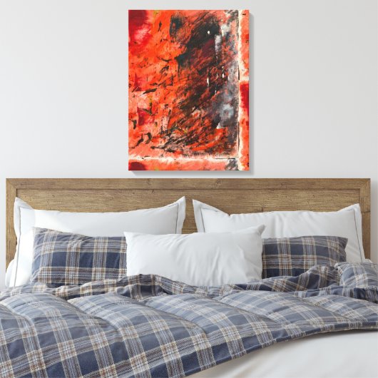 Moderne Abstracte Schildering op Canvasprint Canvas Afdruk (Insitu (Slaapkamer))