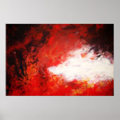 Moderne Abstracte schilderkunst afdrukken Rood cre Poster (Voorkant)