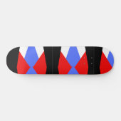 Moderne Abstracte Schilderkunst | blauwe Rood zwar Persoonlijk Skateboard (Horizontaal)