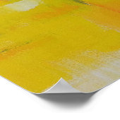moderne abstracte schilderkunst grijs geel wit poster (Hoek)