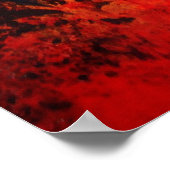 Moderne Abstracte Schilderkunst Kunstprint Rood Cr Poster (Hoek)