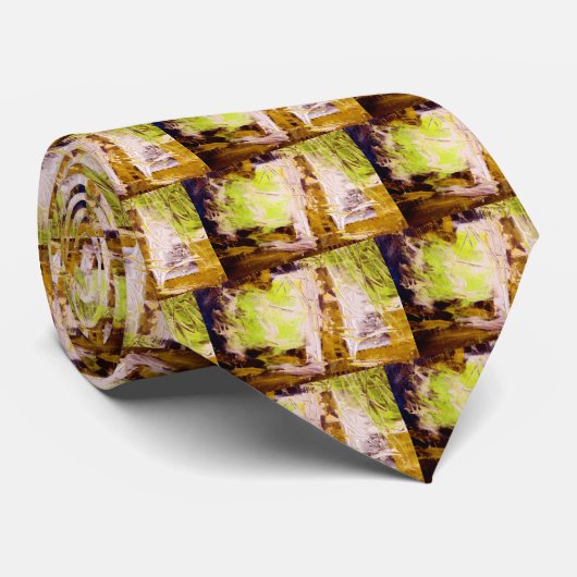 Moderne Abstracte schilderkunst Stropdas (Opgerold)