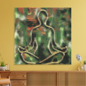 Moderne Abstracte Schilderkunst Yoga Meditatie Gro Canvas Afdruk (Insitu (Woonkamer))