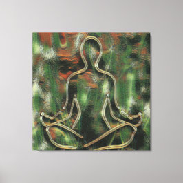 Moderne Abstracte Schilderkunst Yoga Meditatie Gro Canvas Afdruk