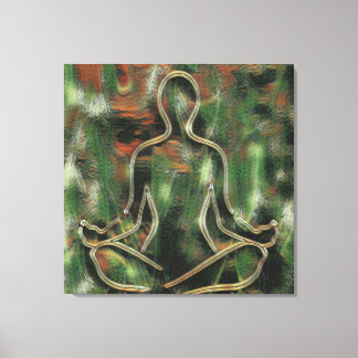 Moderne Abstracte Schilderkunst Yoga Meditatie Gro Canvas Afdruk