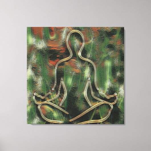 Moderne Abstracte Schilderkunst Yoga Meditatie Gro Canvas Afdruk (Voorkant)