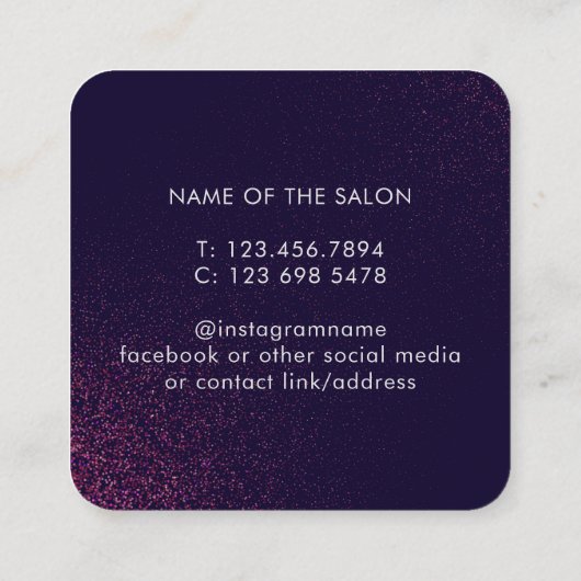 Moderne Abstracte schoonheidssalon Afsprakenkaartje (Achterkant)