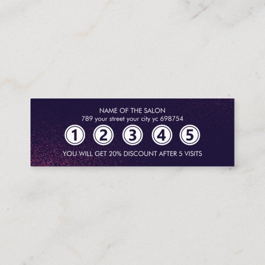 Moderne Abstracte schoonheidssalon Klantenkaartje (Achterkant)