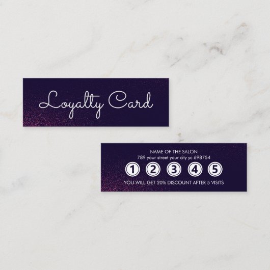 Moderne Abstracte schoonheidssalon Klantenkaartje (Voorkant / Achterkant)