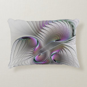 Moderne Abstracte Shy Fantasy Figuur Fractal Art Accent Kussen