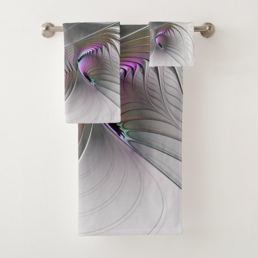 Moderne Abstracte Shy Fantasy Figuur Fractal Art Bad Handdoek (Insitu)