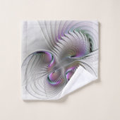 Moderne Abstracte Shy Fantasy Figuur Fractal Art Bad Handdoek (Wasdoekje)