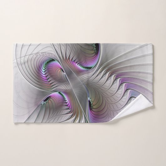 Moderne Abstracte Shy Fantasy Figuur Fractal Art Bad Handdoek (Handdoek)