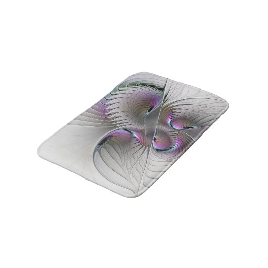 Moderne Abstracte Shy Fantasy Figuur Fractal Art Badmat (Gekanteld)