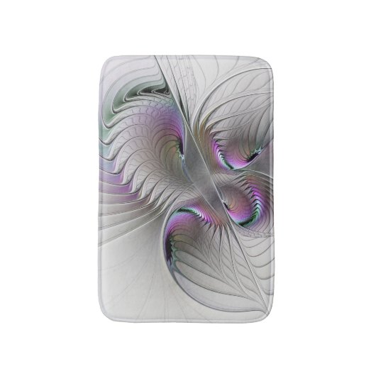 Moderne Abstracte Shy Fantasy Figuur Fractal Art Badmat (Voorkant Verticaal)