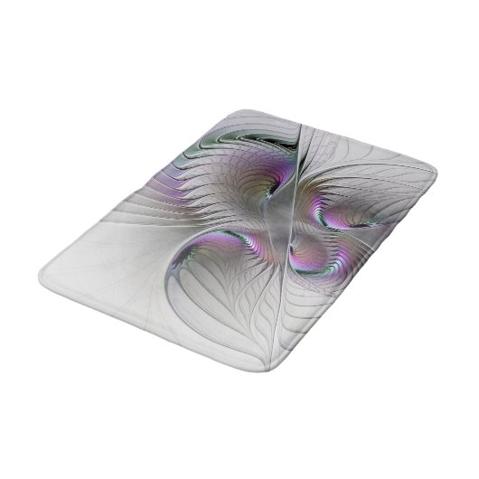 Moderne Abstracte Shy Fantasy Figuur Fractal Art Badmat (Gekanteld)