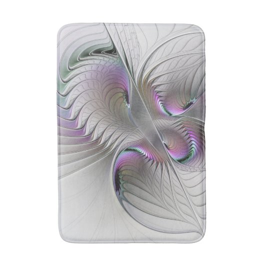 Moderne Abstracte Shy Fantasy Figuur Fractal Art Badmat (Voorkant Verticaal)