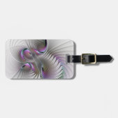 Moderne Abstracte Shy Fantasy Figuur Fractal Art Bagagelabel (Voorkant horizontaal)