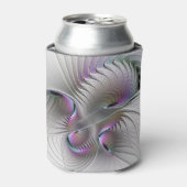 Moderne Abstracte Shy Fantasy Figuur Fractal Art Blikjeskoeler (Blikje Voorkant)