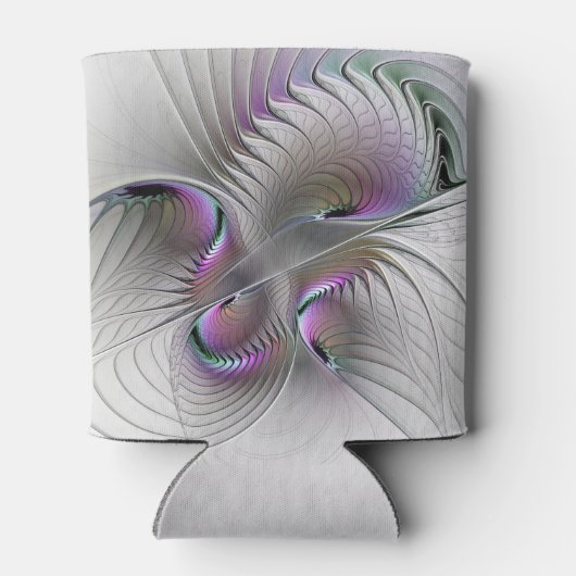 Moderne Abstracte Shy Fantasy Figuur Fractal Art Blikjeskoeler (Achterkant)