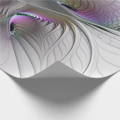 Moderne Abstracte Shy Fantasy Figuur Fractal Art Cadeaupapier (Hoek)