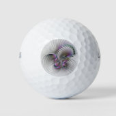 Moderne Abstracte Shy Fantasy Figuur Fractal Art Golfballen (Voorkant)