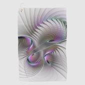 Moderne Abstracte Shy Fantasy Figuur Fractal Art Golfhanddoek (Voorkant)