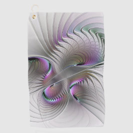 Moderne Abstracte Shy Fantasy Figuur Fractal Art Golfhanddoek