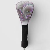 Moderne Abstracte Shy Fantasy Figuur Fractal Art Golfheadcover (Voorkant)