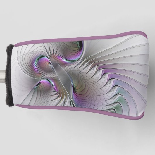 Moderne Abstracte Shy Fantasy Figuur Fractal Art Golfheadcover (Voorkant)