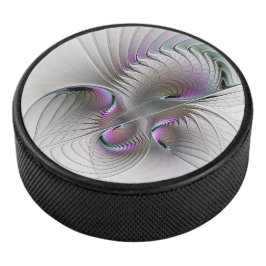 Moderne Abstracte Shy Fantasy Figuur Fractal Art Hockey Puck
