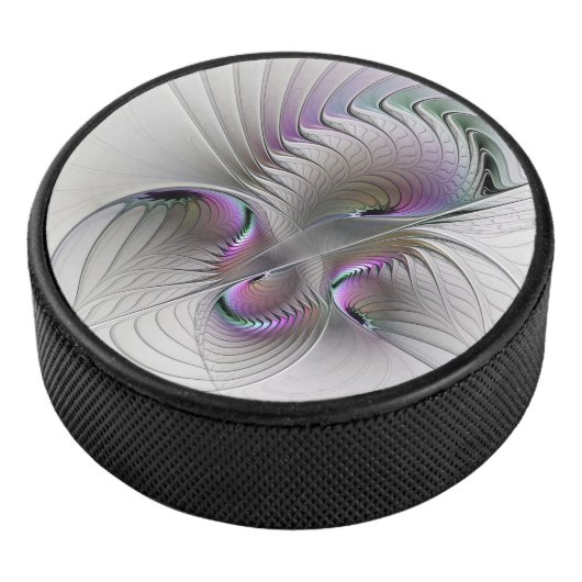 Moderne Abstracte Shy Fantasy Figuur Fractal Art Hockey Puck (3/4)