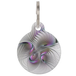 Moderne Abstracte Shy Fantasy Figuur Fractal Art Huisdierpenning