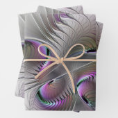 Moderne Abstracte Shy Fantasy Figuur Fractal Art Inpakpapier Vel (In situ)