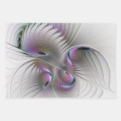 Moderne Abstracte Shy Fantasy Figuur Fractal Art Inpakpapier Vel (Voorkant 2)