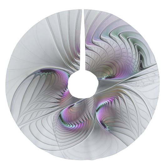 Moderne Abstracte Shy Fantasy Figuur Fractal Art Kerstboom Rok (Voorkant)