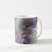 Moderne Abstracte Shy Fantasy Figuur Fractal Art Koffiemok (Voorkant rechts)