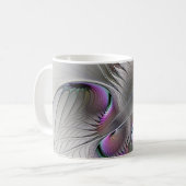 Moderne Abstracte Shy Fantasy Figuur Fractal Art Koffiemok (Voorkant links)