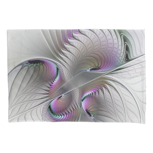 Moderne Abstracte Shy Fantasy Figuur Fractal Art Kussensloop (Voorkant)