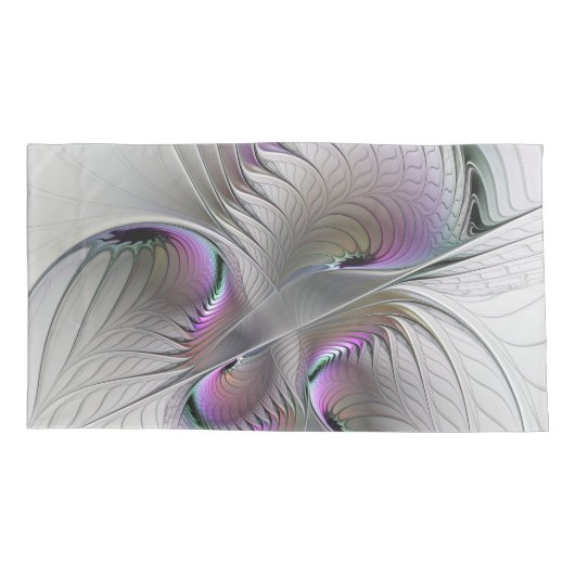 Moderne Abstracte Shy Fantasy Figuur Fractal Art Kussensloop (Achterkant)