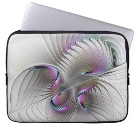 Moderne Abstracte Shy Fantasy Figuur Fractal Art Laptop Sleeve