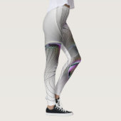 Moderne Abstracte Shy Fantasy Figuur Fractal Art Leggings (Rechts)