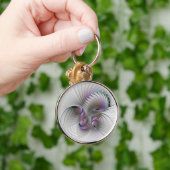 Moderne Abstracte Shy Fantasy Figuur Fractal Art Sleutelhanger (Hand)