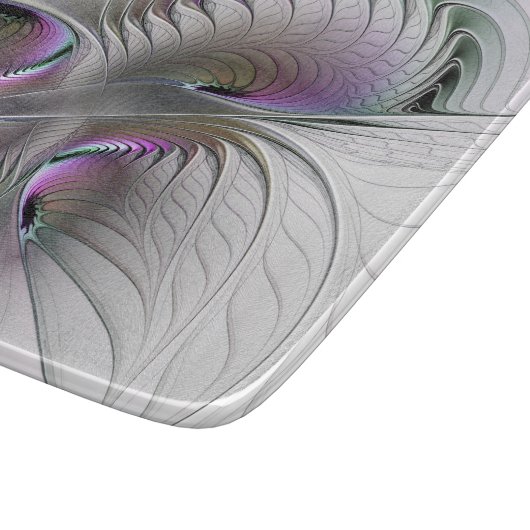 Moderne Abstracte Shy Fantasy Figuur Fractal Art Snijplank (Hoek)