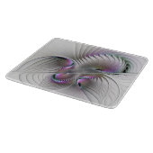 Moderne Abstracte Shy Fantasy Figuur Fractal Art Snijplank (Hoek)