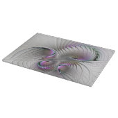 Moderne Abstracte Shy Fantasy Figuur Fractal Art Snijplank (Hoek)