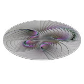 Moderne Abstracte Shy Fantasy Figuur Fractal Art Snijplank (Hoek)