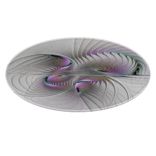 Moderne Abstracte Shy Fantasy Figuur Fractal Art Snijplank (Hoek)